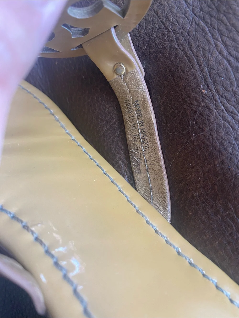 Tory Burch Tan Leather Logo Thong Sandals - Picture 6 of 8